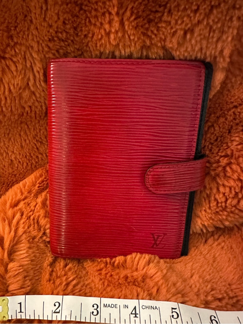 Louis Vuitton red epi leather agenda PM